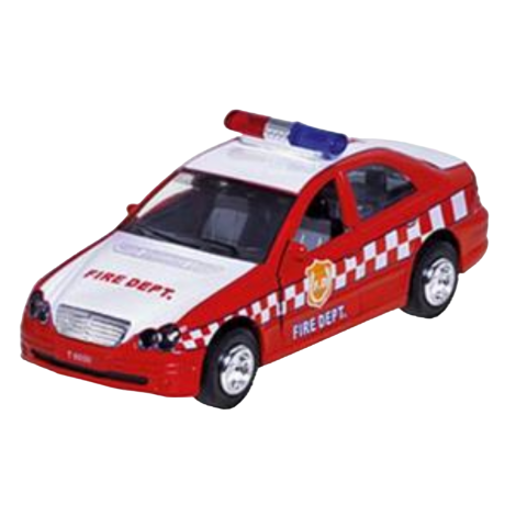 Masinuta die cast cu sunete si lumini 15 cm pompieri rosie
