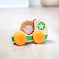 Masinuta din lemn Green Star colectia GO TOTs