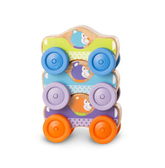 Masinute de stivuit cu Animale din lemn - Melissa and Doug