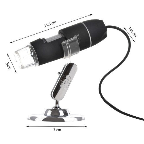 Microscop digital portabil 1600- USB Foto-Video 8 Led-uri Zoom digital 5x