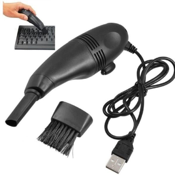 Mini aspirator usb led curatare echipamente birou doua capete abs
