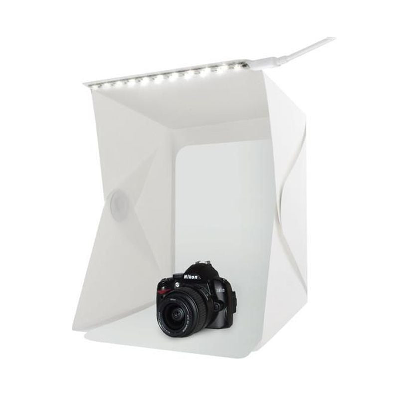 Mini cub foto pliabil fundal iluminat de 20 led-uri smd microusb 5v 22x23 cm