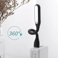 Mini lampa led flexibila 1.2w alimentare usb portabila neagra 16 cm