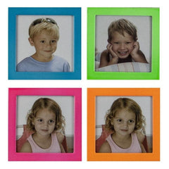 Mini rama foto etta format poza 6.5-6.5 cm metalica colorata