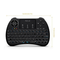 Mini tastatura iluminata wireless cu touchpad reiie h9