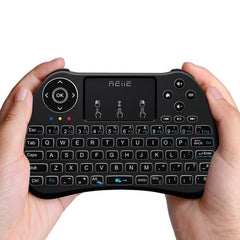 Mini tastatura iluminata wireless cu touchpad reiie h9