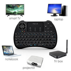 Mini tastatura iluminata wireless cu touchpad reiie h9