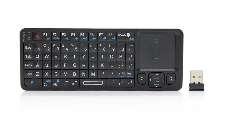Mini tastatura rii i6 wireless cu fata dubla control telecomanda ir
