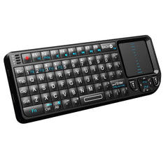 Mini tastatura Rii V3 iluminata cu Touchpad si Laserpoint Wireless pentru prezentari