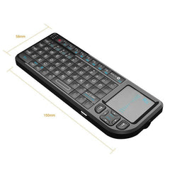 Mini tastatura Rii V3 iluminata cu Touchpad si Laserpoint Wireless pentru prezentari