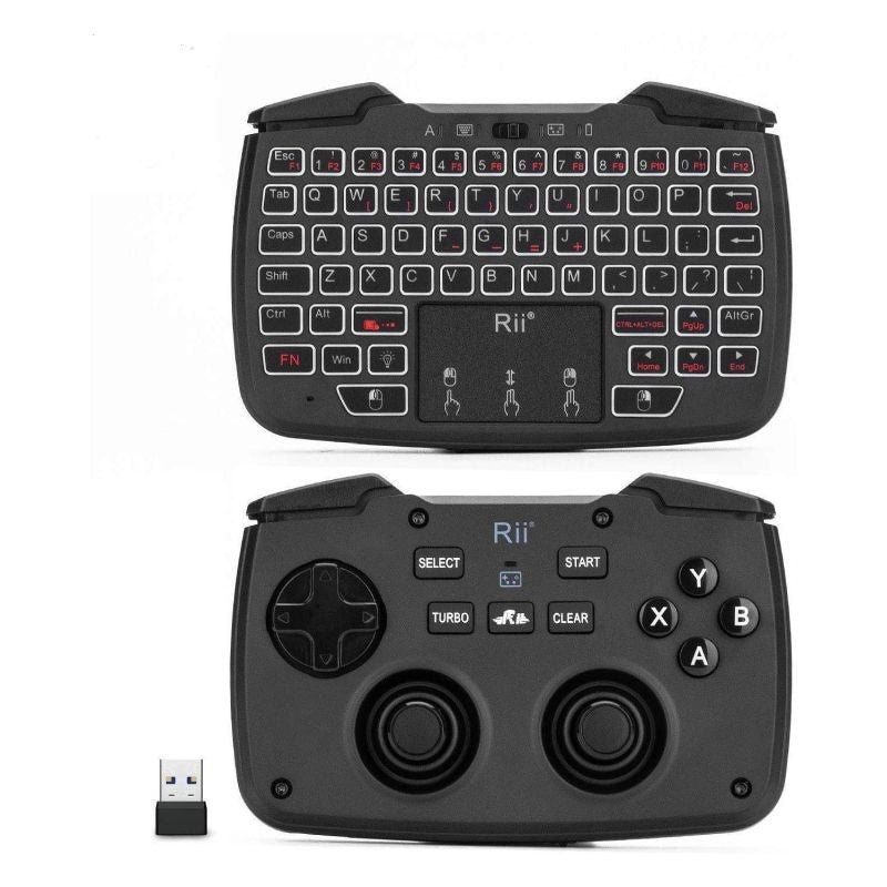 Mini tastatura Wireless 3 in 1 Touchpad, Gamepad cu vibratii, Turbo pentru PC, PS3, Android, TV Box, Smart TV