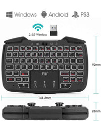 Mini tastatura Wireless 3 in 1 Touchpad, Gamepad cu vibratii, Turbo pentru PC, PS3, Android, TV Box, Smart TV