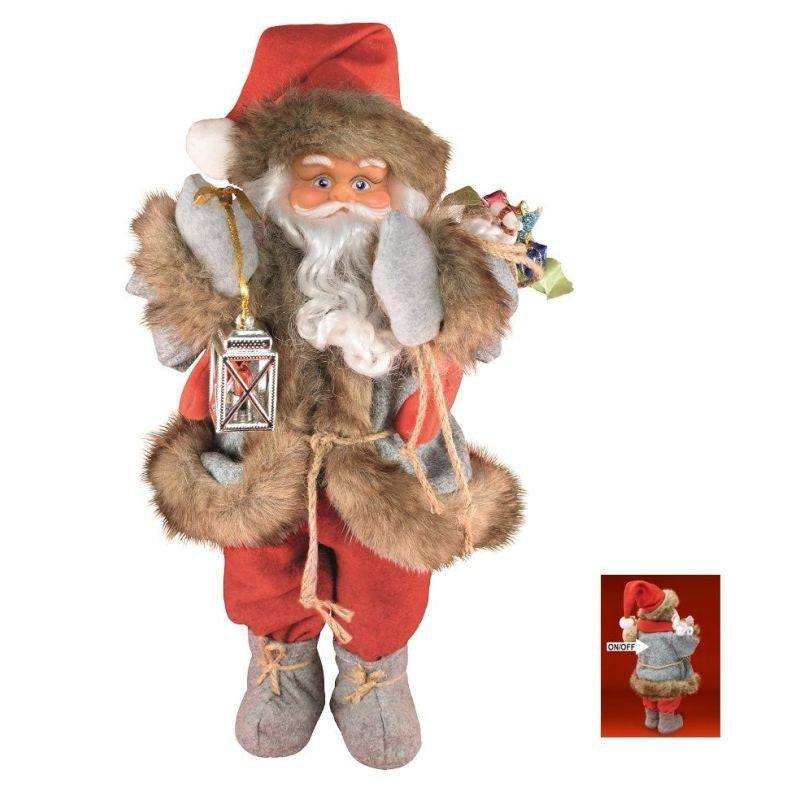 Mos Craciun animat Canta si Danseaza alimentare baterii 45 cm Home