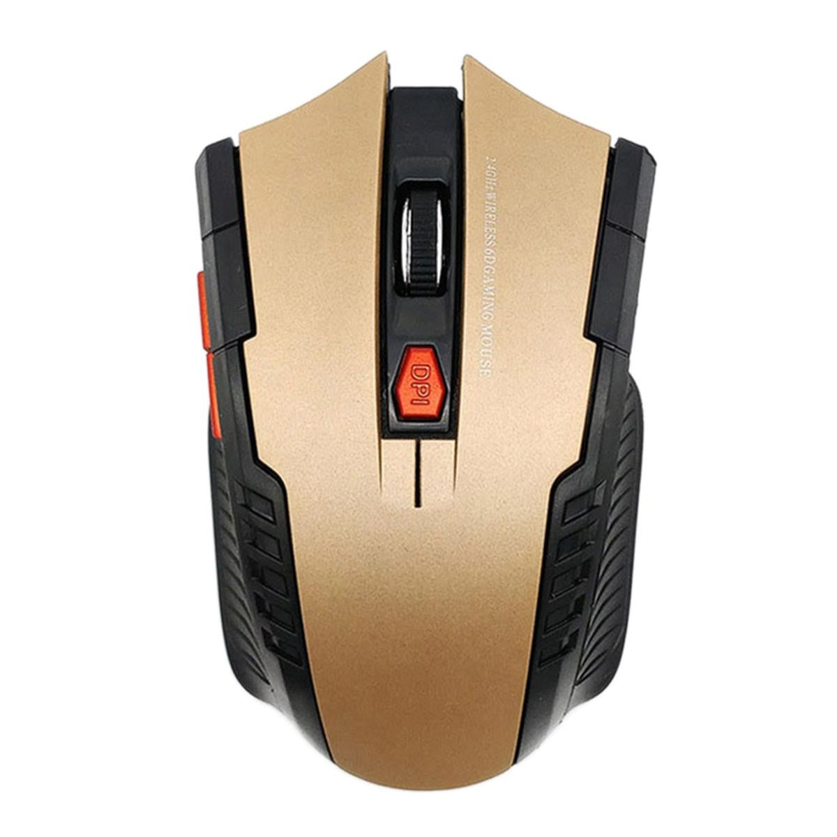 Mouse Optic Gaming Wireless 1600 DPI culoare Gold