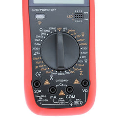 Multimetru Digital Profesional ecran Lcd 2 functii rosu