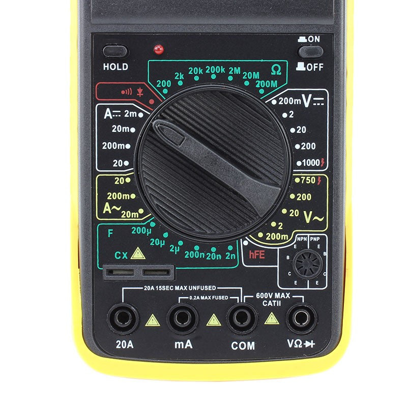 Multimetru digital Uat-d ecran Lcd 9v carcasa Antisoc negru