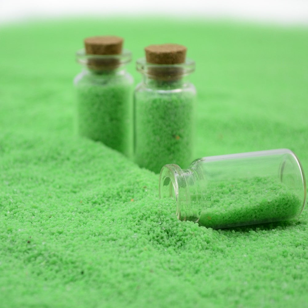 Nisip decorativ verde deschis fosforescent pachet 100 grame