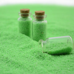 Nisip decorativ verde deschis fosforescent pachet 100 grame