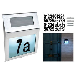 Numar casa solar Led Fixare perete 20x18 cm