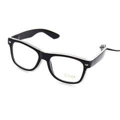 Ochelari party luminosi fir el wire cu 3 moduri de iluminare culoare albastru deschis