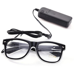 Ochelari party luminosi fir el wire cu 3 moduri de iluminare culoare albastru deschis