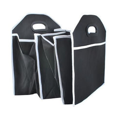 Organizator pliabil cu 3 compartimente manere material textil negru