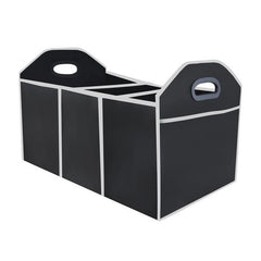 Organizator pliabil cu 3 compartimente manere material textil negru