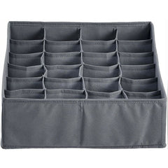 Organizator pliabil pentru sertar 24 compartimente 32.5 x 32.5 cm textil gri