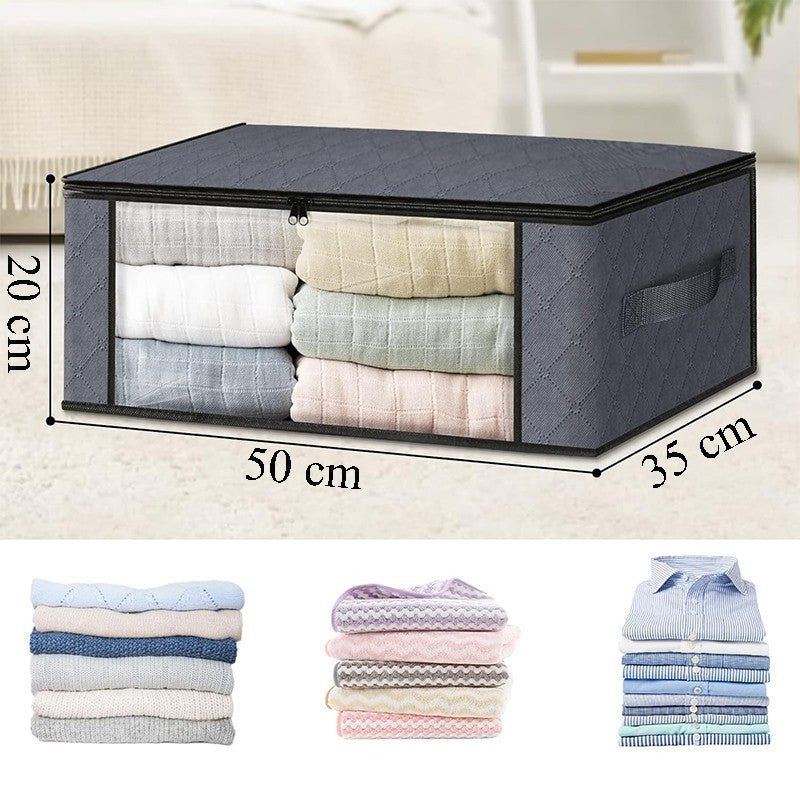 Organizator textil imbracaminte 35 litri doua manere transport fereastra transparenta 50x35x20 cm