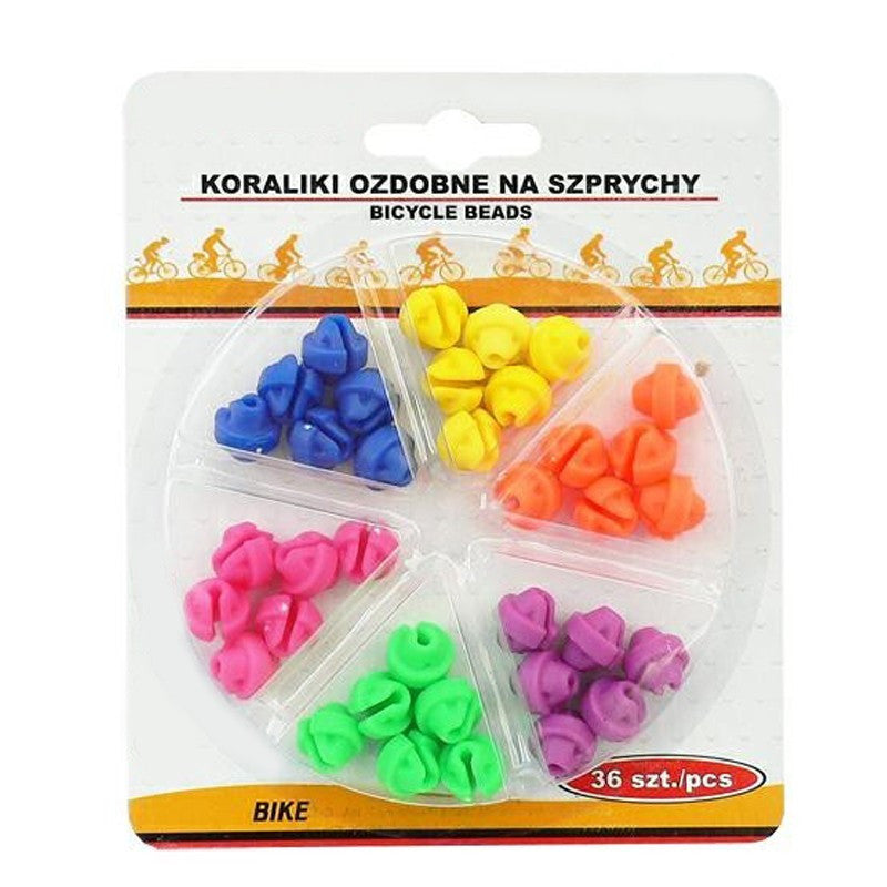 Ornamente pentru spite bicicleta 36 capacele colorate plastic