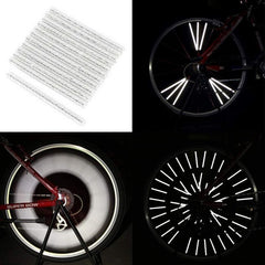 Ornamente Reflectorizante pentru spite bicicleta 12 bucati Albe