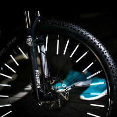 Ornamente Reflectorizante pentru Spite Bicicleta set 12 bucati alb