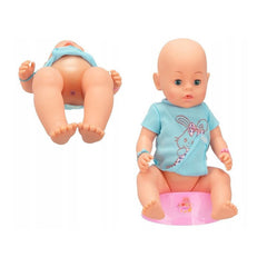 Papusa interactiva 40 cm 6 accesorii 3 ani  bebelus cu biberon si olita