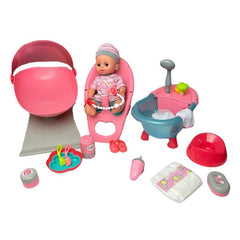 Papusa interactiva cu accesorii incluse si sunete si lumini 35 cm