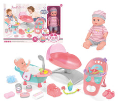 Papusa interactiva cu accesorii incluse si sunete si lumini 35 cm