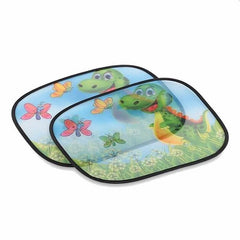 Parasolar auto lateral 40-36 cm ventuze incluse imprimeu vesel copii 2 bucati