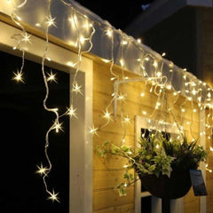 Perdea luminoasa Decorativa 200 led lungime 5 m lumina alb cald