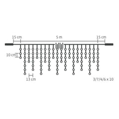 Perdea luminoasa Decorativa 200 led lungime 5 m lumina alb rece