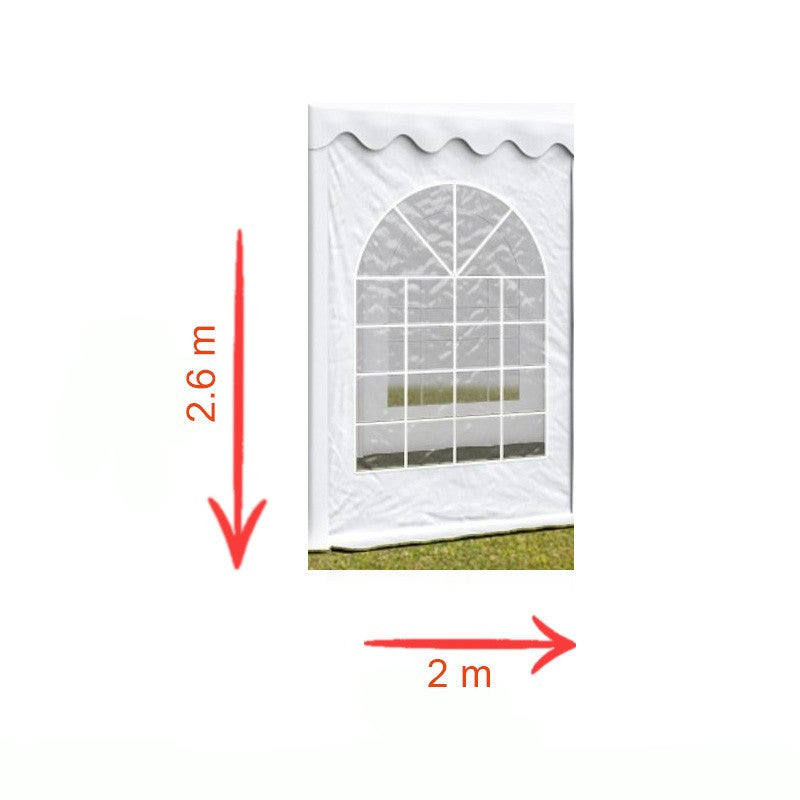 Perete cort dimensiune 2x2.6 m cu fereastra ignifugat 480 gmp pvc alb