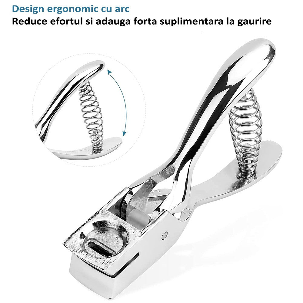 Perforator pentru carduri etichete tip cleste gaura 13-3 mm metalic