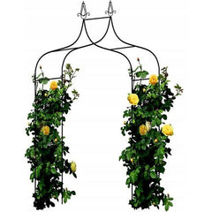 Pergola decorativa de gradina constructie metalica stil gothic 240-128-37 cm