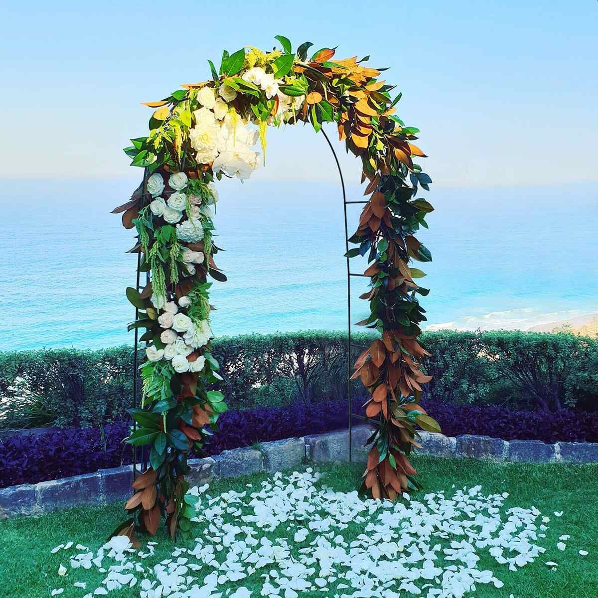 Pergola gradina arcada metalica pentru flori 240x140x37 cm