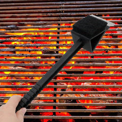 Perie 3 in 1 pentru gratar lama metalica 2 perii lungime 36.5 cm