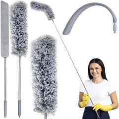 Perie telescopica pentru praf cu doua accesorii Ruhhy