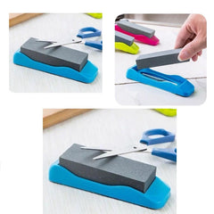 Piatra de ascutit cutitele suport din plastic 15 cm diverse culori