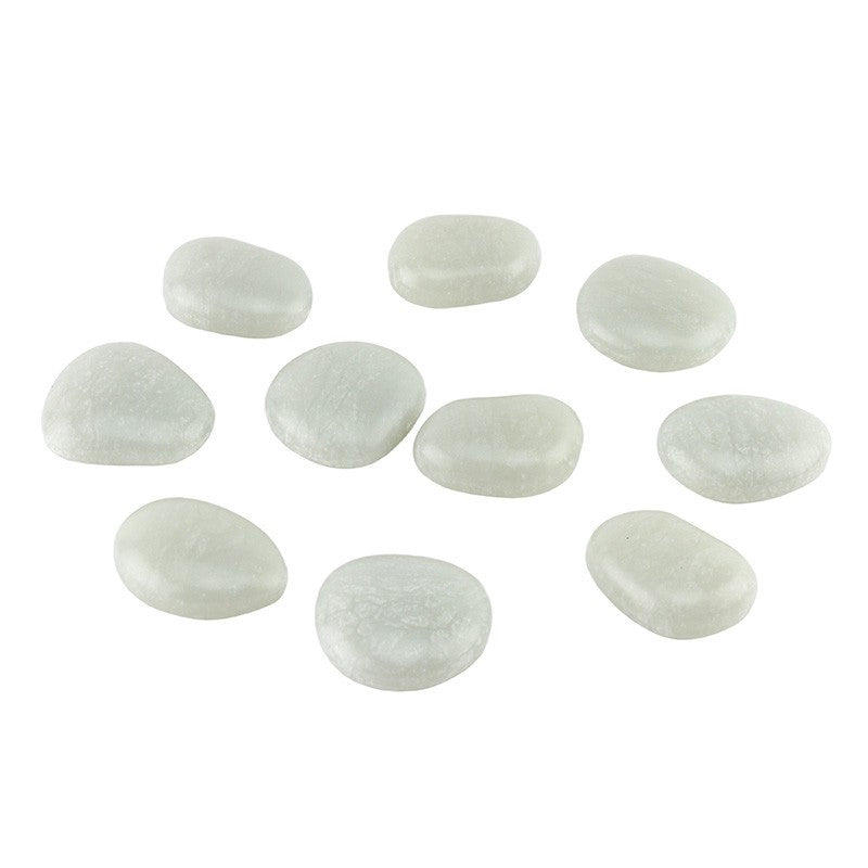 Pietre decorative Fosforescente diametru 4 cm lumineaza Glow albastru 10 bucati