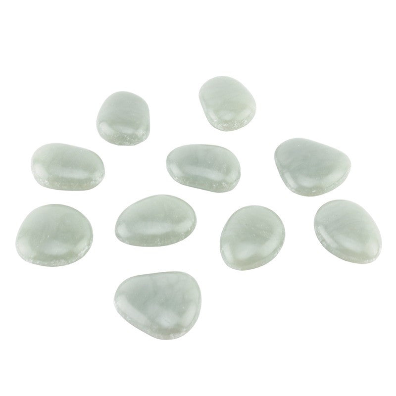 Pietre rotunde Glow lumineaza Verde Fosforescent set 10 bucati