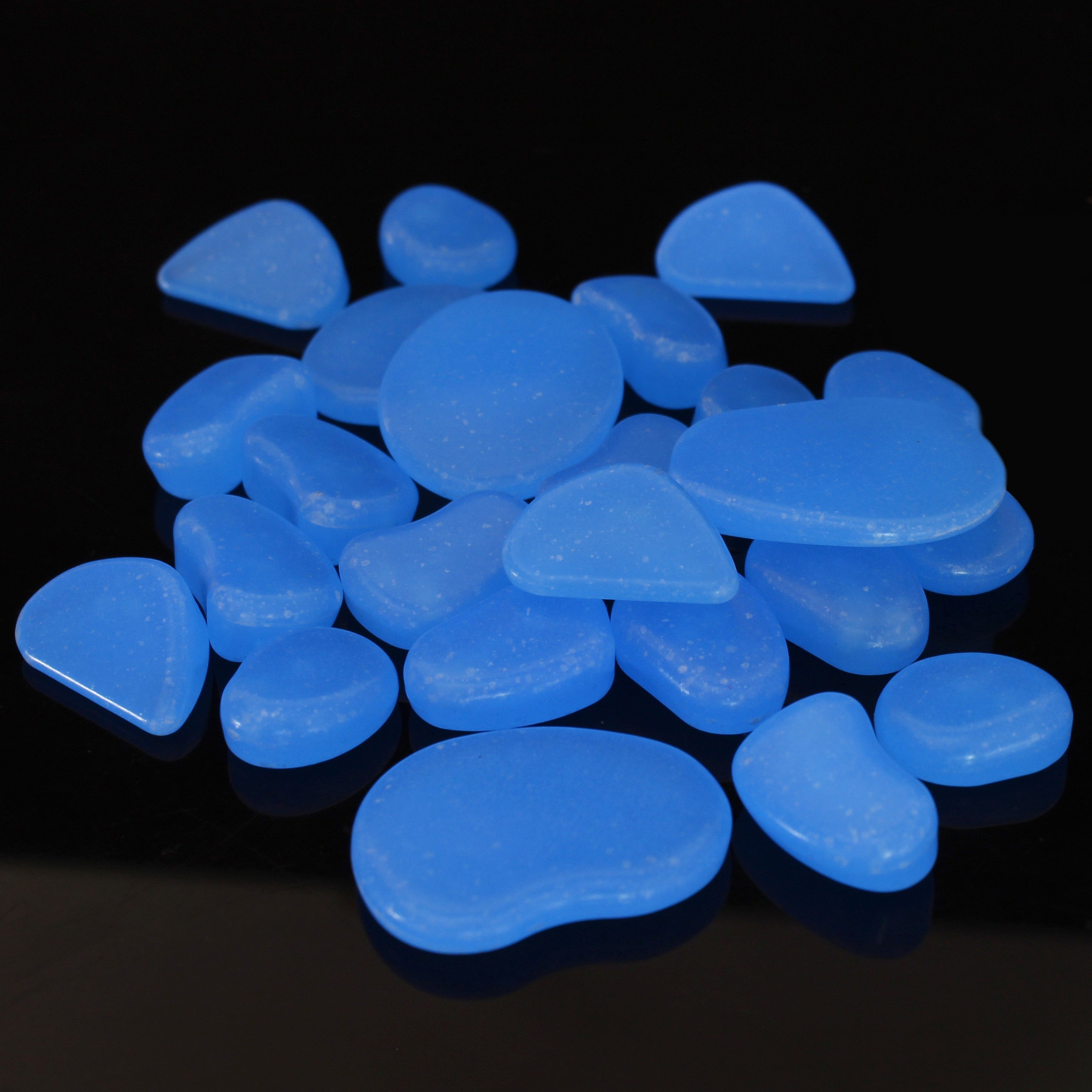 Pietricele Decorative Fosforescente Glow in the Dark Albastre 500g