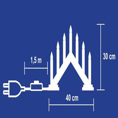 Piramida Decorativa cu lumanari 7 becuri cu suport lemn Home Rosie