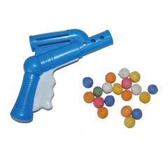 Pistol de jucarie cu bile din bumbac presat multicolore